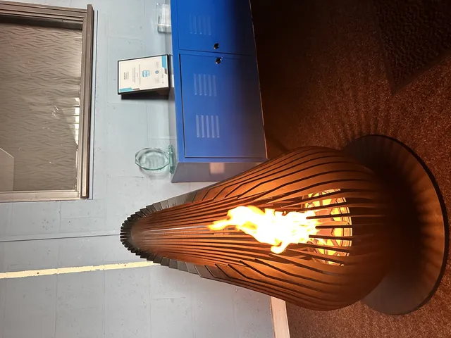 Bespoke fabricated metal pendant light in a residential interior