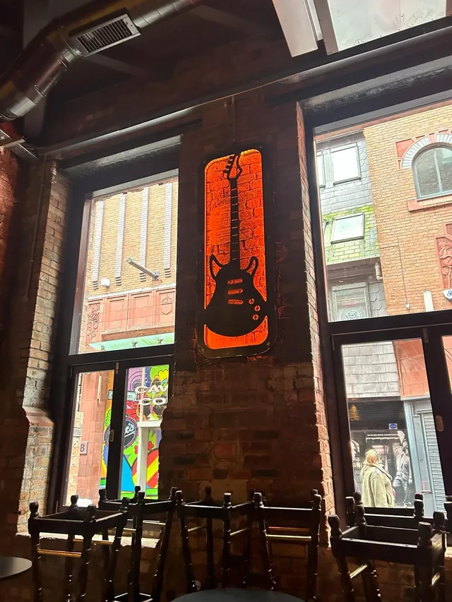 Steel feature wall art in a Liverpool music venue fit-out